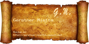 Gerstner Mietta névjegykártya